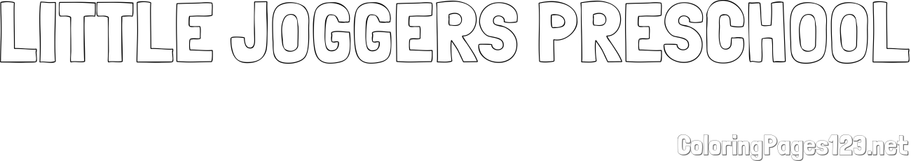 LITTLE JOGGERS PRESCHOOL Coloring Page