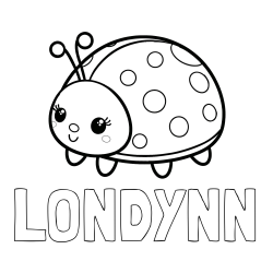 LONDYNN Coloring Page alongside Smiling Ladybug Coloring Page