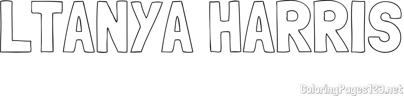 LTANYA HARRIS Coloring Page