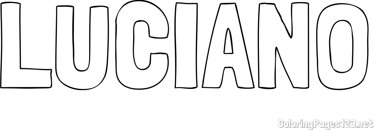 LUCIANO Coloring Page