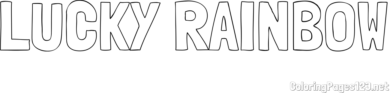 LUCKY RAINBOW Coloring Page