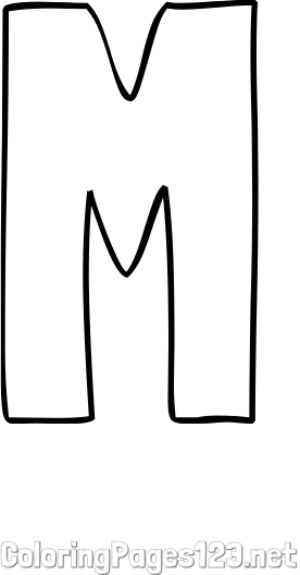 M Coloring Page