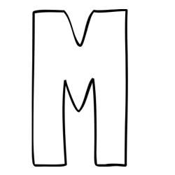 Online Created Coloring Page - M Coloring Page