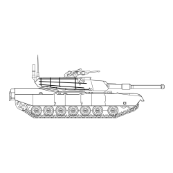 M1 Abrams Tank Coloring Page