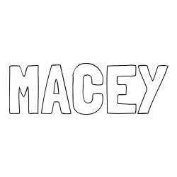 Online Created Coloring Page - MACEY Coloring Page