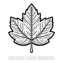 Online Created Coloring Page - MADISON ROSE SIMMONS Coloring Page and Autumn Leaf Coloring Page