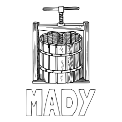 Online Created Coloring Page - MADY Coloring Page and Traditional Wine Press Coloring Page