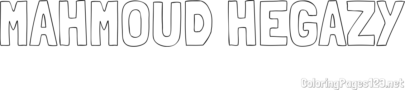 MAHMOUD HEGAZY Coloring Page