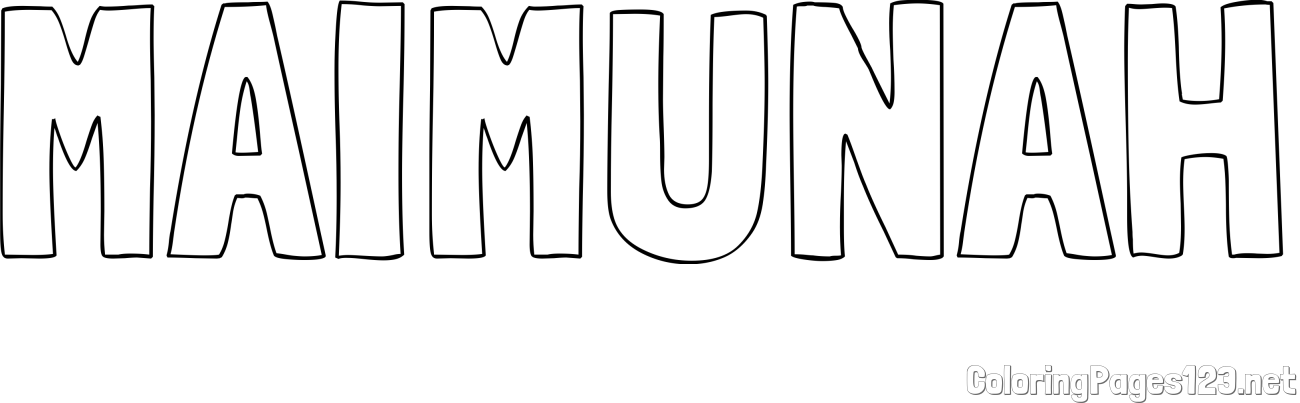 MAIMUNAH Coloring Page