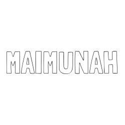 Online Created Coloring Page - MAIMUNAH Coloring Page