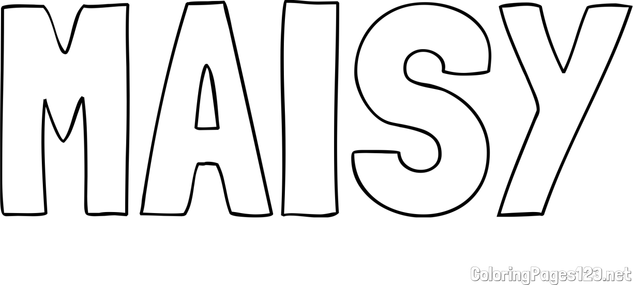 MAISY Coloring Page