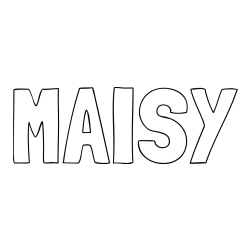 Online Created Coloring Page - MAISY Coloring Page