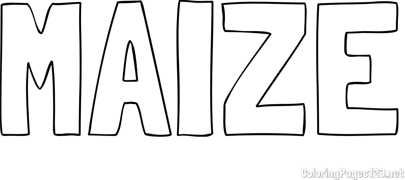 MAIZE Coloring Page