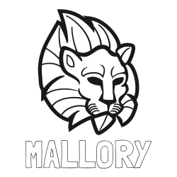 Online Created Coloring Page - MALLORY Coloring Page and Abstract Lion Face Coloring Page