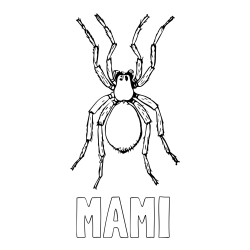 Online Created Coloring Page - MAMI Coloring Page and Realistic Tarantula Coloring Page