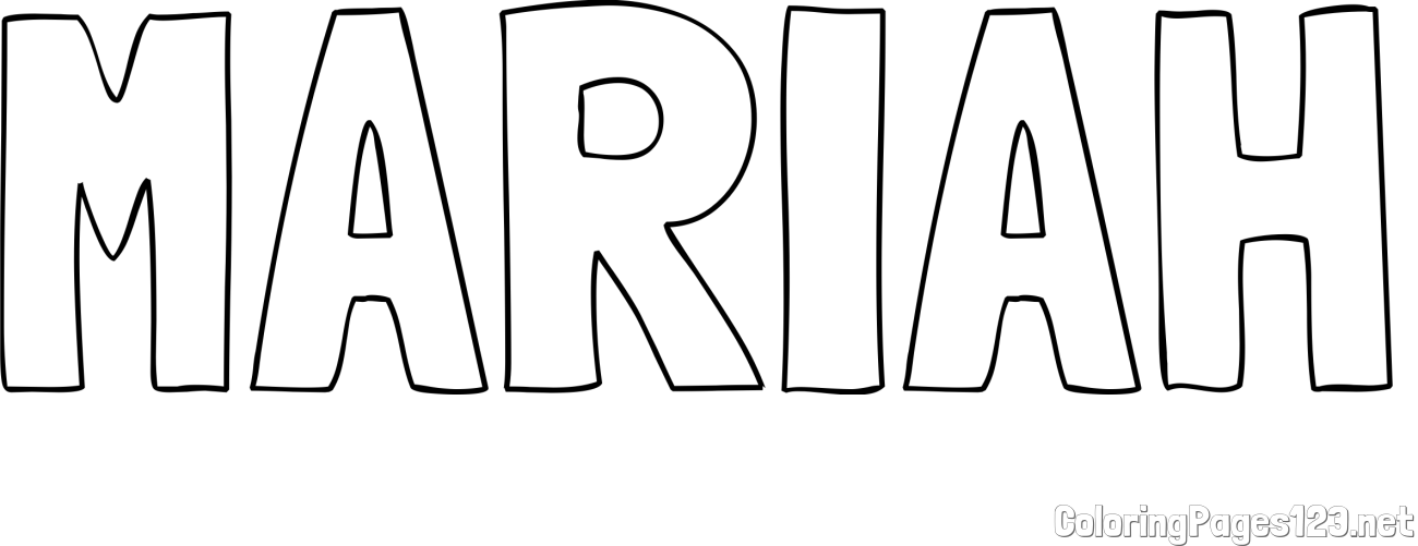 MARIAH Coloring Page