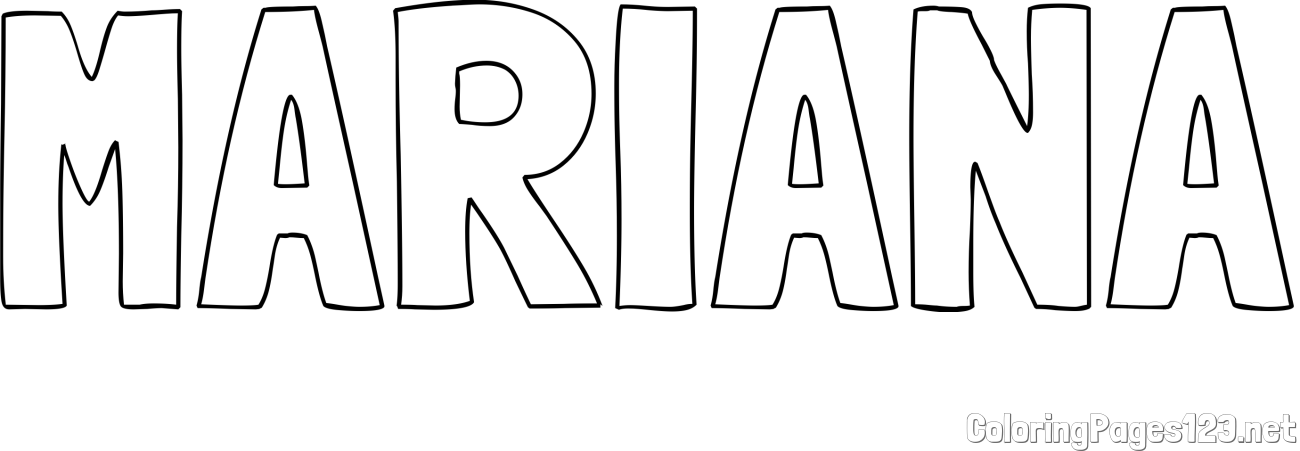 MARIANA Coloring Page
