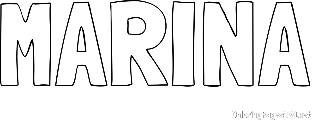 MARINA Coloring Page