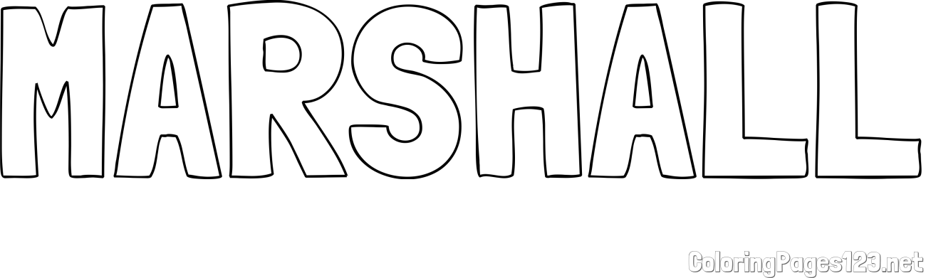 MARSHALL Coloring Page