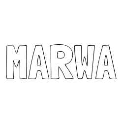 Online Created Coloring Page - MARWA Coloring Page