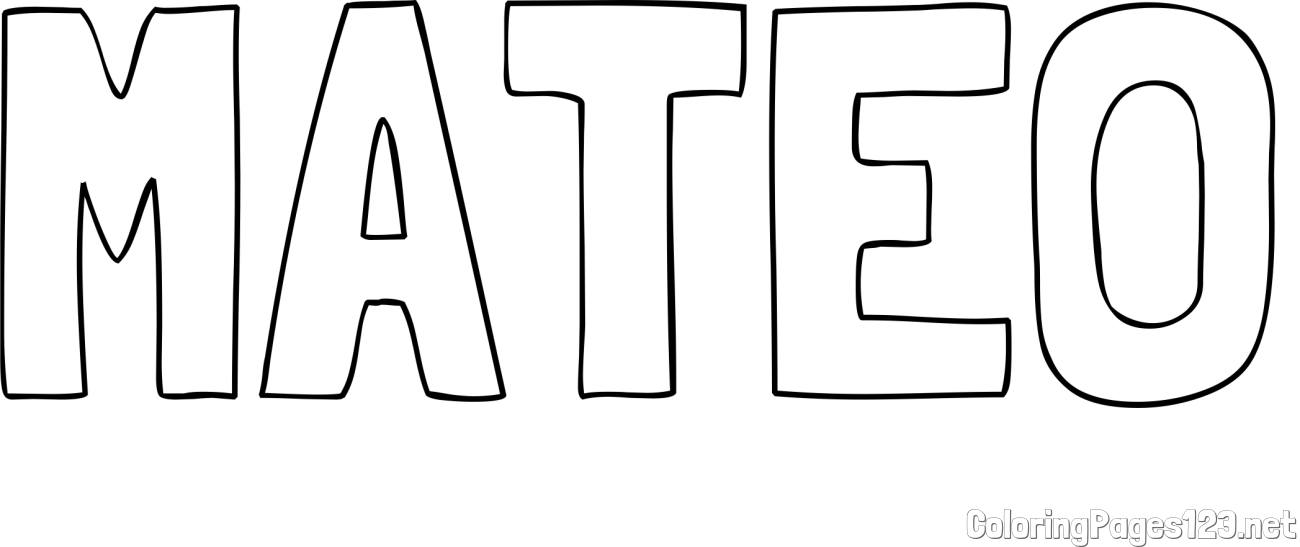 MATEO Coloring Page