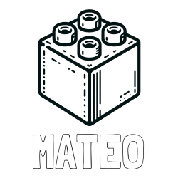 Online Created Coloring Page - MATEO Coloring Page and LEGO Brick Coloring Page