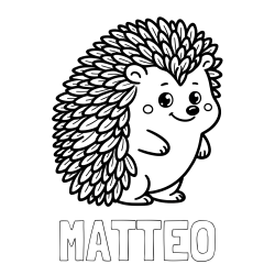 Online Created Coloring Page - MATTEO Coloring Page alongside Cute Hedgehog Coloring Page for Kids