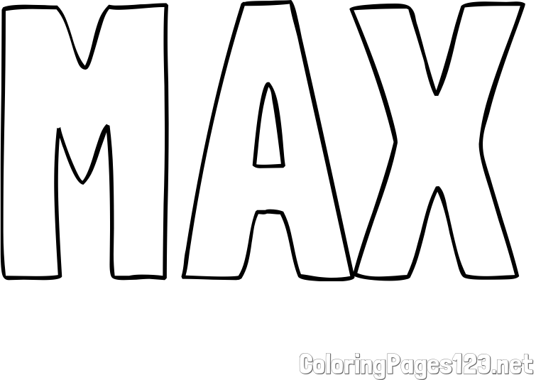 MAX Coloring Page