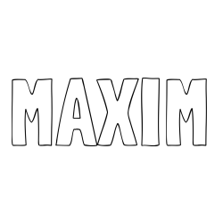 Online Created Coloring Page - MAXIM Coloring Page