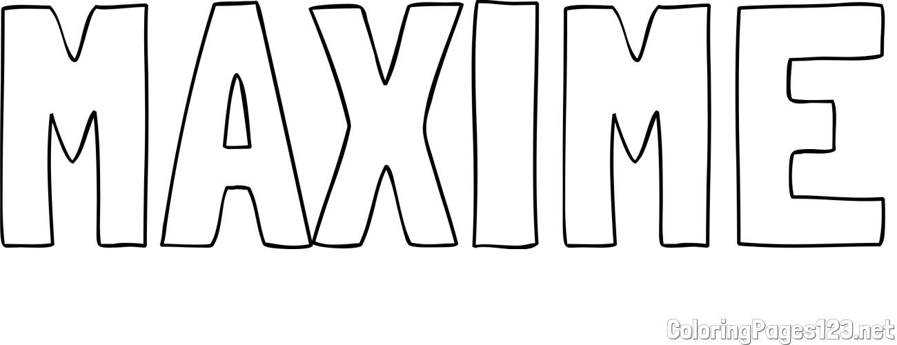 MAXIME Coloring Page
