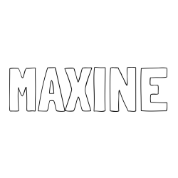 Online Created Coloring Page - MAXINE Coloring Page