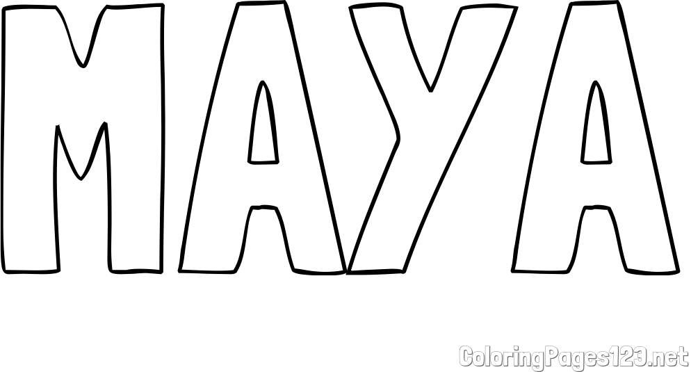 MAYA Coloring Page