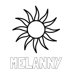 Online Created Coloring Page - MELANNY Coloring Page and Simple Sun Coloring Page for Kids