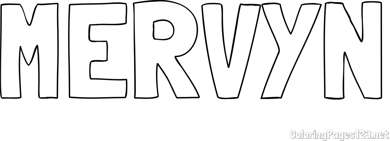 MERVYN Coloring Page