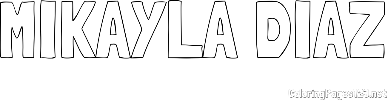 MIKAYLA DIAZ Coloring Page