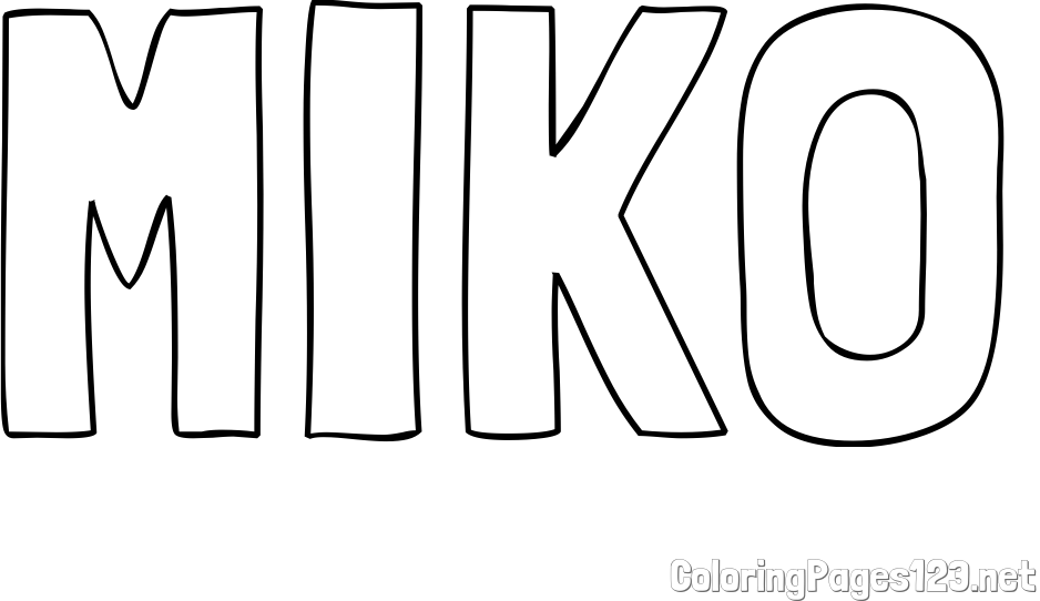 MIKO Coloring Page