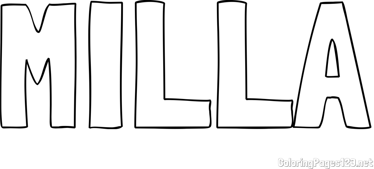 MILLA Coloring Page