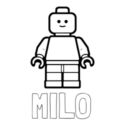 Online Created Coloring Page - MILO Coloring Page and Easy LEGO Character Coloring Page