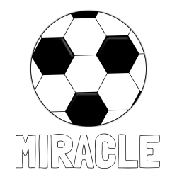 Online Created Coloring Page - MIRACLE Coloring Page and Soccer Ball Coloring Page