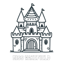 Online Created Coloring Page - MISS WAKEFIELD Coloring Page and Beautiful Castle Coloring Page for Kids