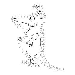Monster Connect the Dots Coloring Page