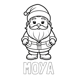 Online Created Coloring Page - MOYA Coloring Page and Adorable Santa Claus Coloring Page