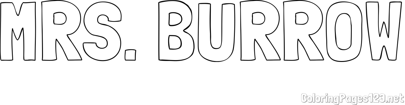MRS. BURROW Coloring Page