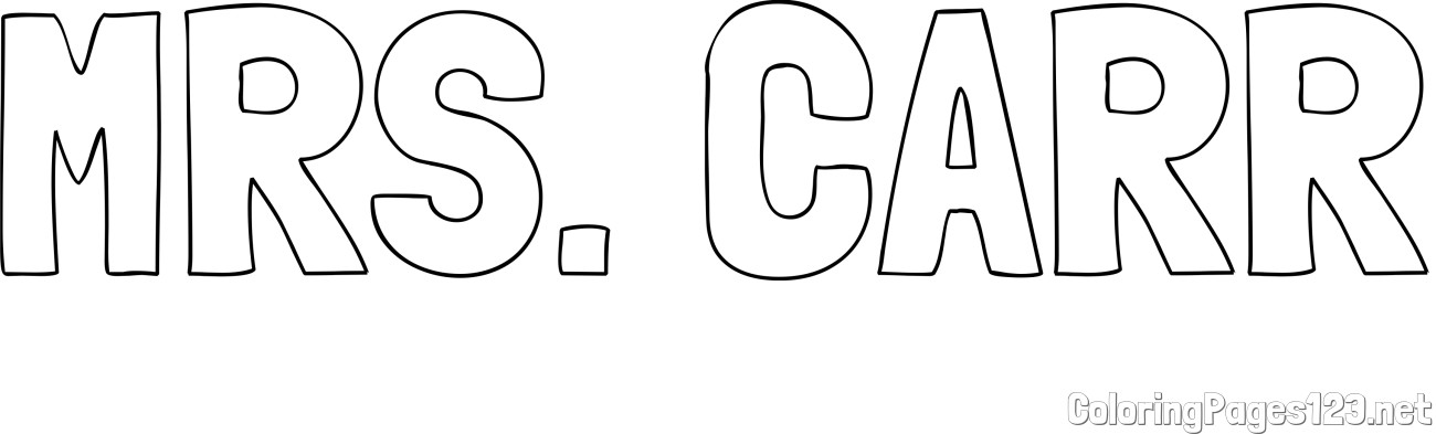 MRS. CARR Coloring Page