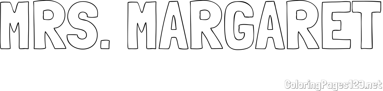 MRS. MARGARET Coloring Page