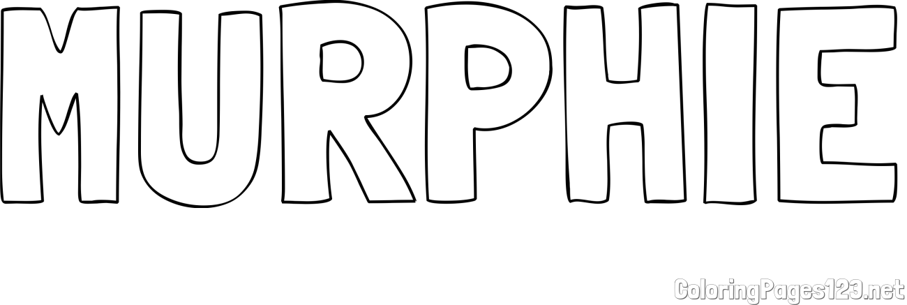 MURPHIE Coloring Page