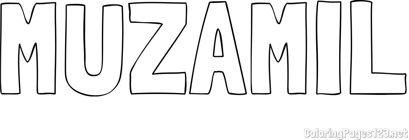 MUZAMIL Coloring Page
