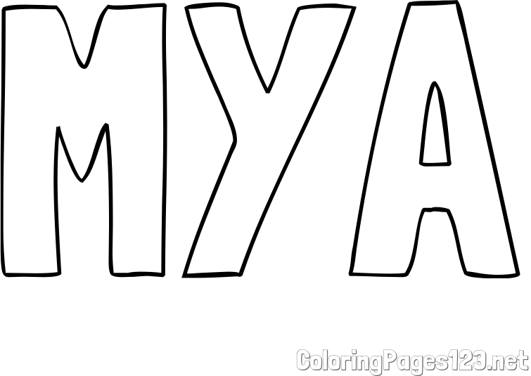 MYA Coloring Page