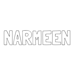 Online Created Coloring Page - NARMEEN Coloring Page