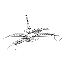 NASA Space Probe Coloring Page